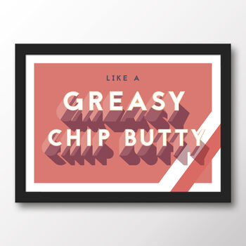 Sheffield United 'Greasy Chip Butty' Poster, 7 of 7