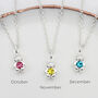 Silver Birthstone Teddy Necklace And Earring Set, thumbnail 6 of 8