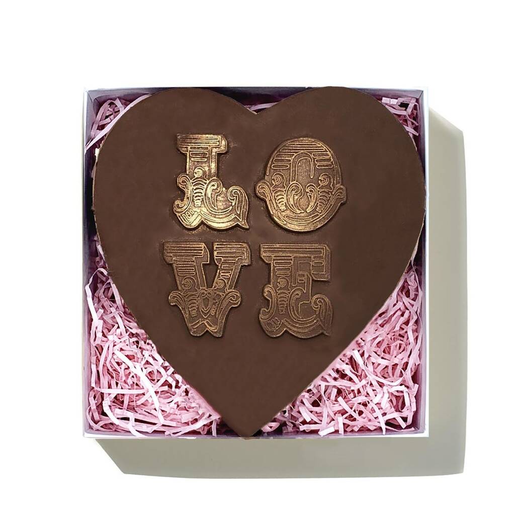 chocolate love box filled with truffles by choc on choc
