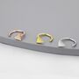 Sterling Silver Tiny Triangle Huggie Hoop Earrings, thumbnail 4 of 12
