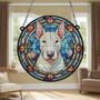 English Bull Terrier Stained Glass Effect Suncatcher, thumbnail 5 of 6