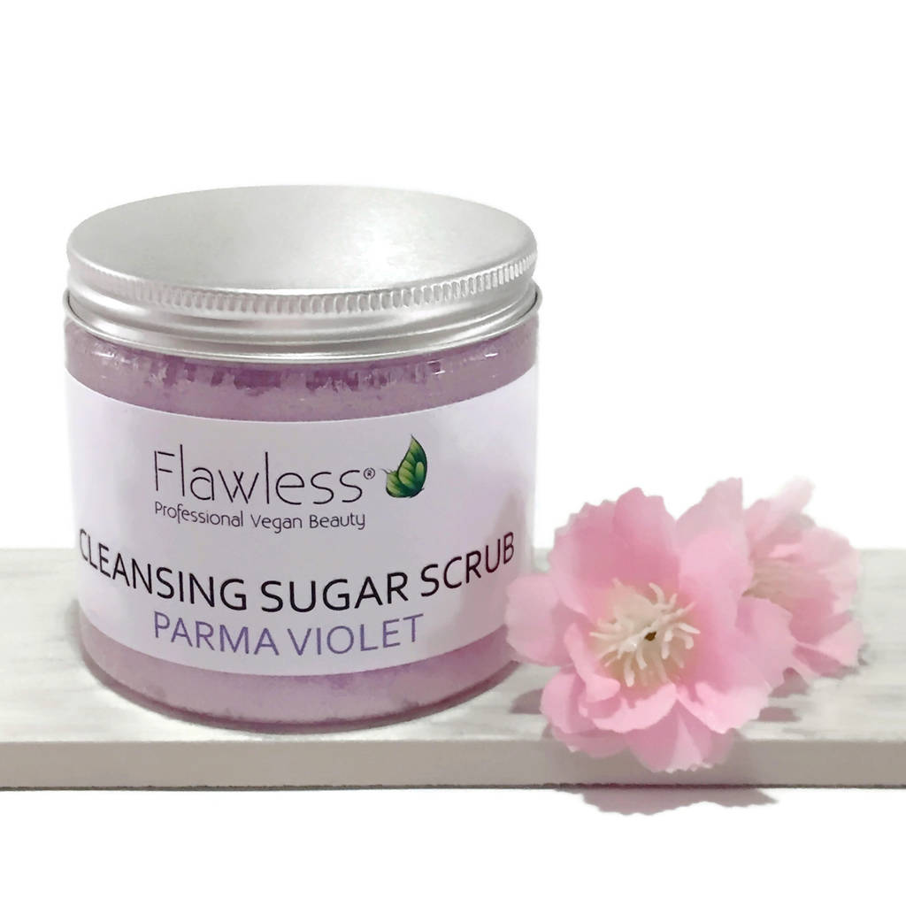 Parma Violet Sugar Scrub And Body Wash By Flawless