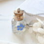 Cremation Ashes Bottle Necklace With Forget Me Nots, thumbnail 5 of 8