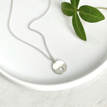Modernist Small Circle Pendant Necklace, 2 of 3
