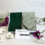 Emerald Floral Cotton Wedding Tie Set, thumbnail 1 of 4