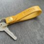 Personalised Embossed Yellow Leather Keyring, thumbnail 5 of 12