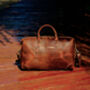 Genuine Leather Duffel With Zip Pocket, thumbnail 8 of 12
