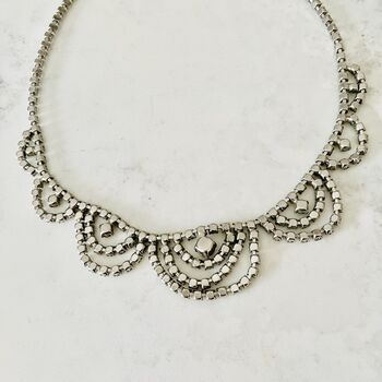 Original 1950s Diamante Vintage Necklace, 6 of 7