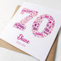 Personalised 70th Birthday Card For Her, thumbnail 1 of 2
