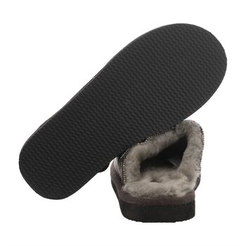 Mens Oiled Sheepskin Slipper Mules, 2 of 4