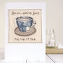Personalised Tea Cup China 20th Anniversary Card, thumbnail 6 of 12