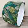 Jadeite Green Geometric Drum Lampshades, thumbnail 2 of 10