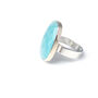 Faceted Large Amazonite Gemstone Ring Set In 9ct Gold, thumbnail 4 of 5