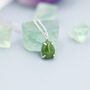 Sterling Silver Genuine Jade Stone Pear Necklace, thumbnail 1 of 12