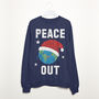 Peace Out Women's Festive Christmas Sweatshirt, thumbnail 3 of 5