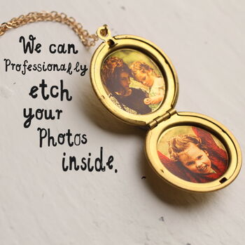 Flower Personalised Locket Necklace With Photos, 4 of 10