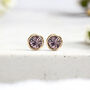 Yellow Gold Plated June Alexandrite Birthstone Stud Earrings, thumbnail 3 of 8