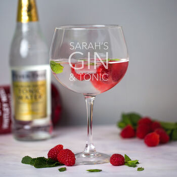 Personalised Gin And Tonic Balloon Glass, 6 of 6