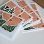 Floral Trio Linocut Notecards Set Of Eight, thumbnail 2 of 7