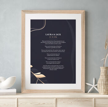 Personalised Floral Custom Made Modern Poem Print, 2 of 5