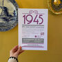 Personalised 80th Birthday Gift Print Life In 1945, thumbnail 6 of 9