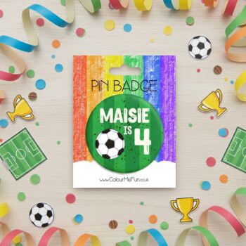 Personalised Football Birthday Badge, 2 of 6