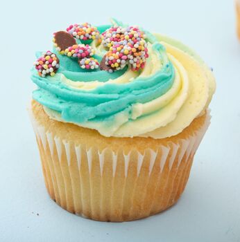 Blue And Rainbow Cupcakes Box By Lola's Cupcakes, 4 of 7
