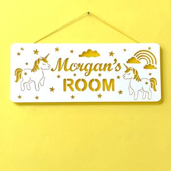 Personalised Unicorn Children's Door Sign, 2 of 12