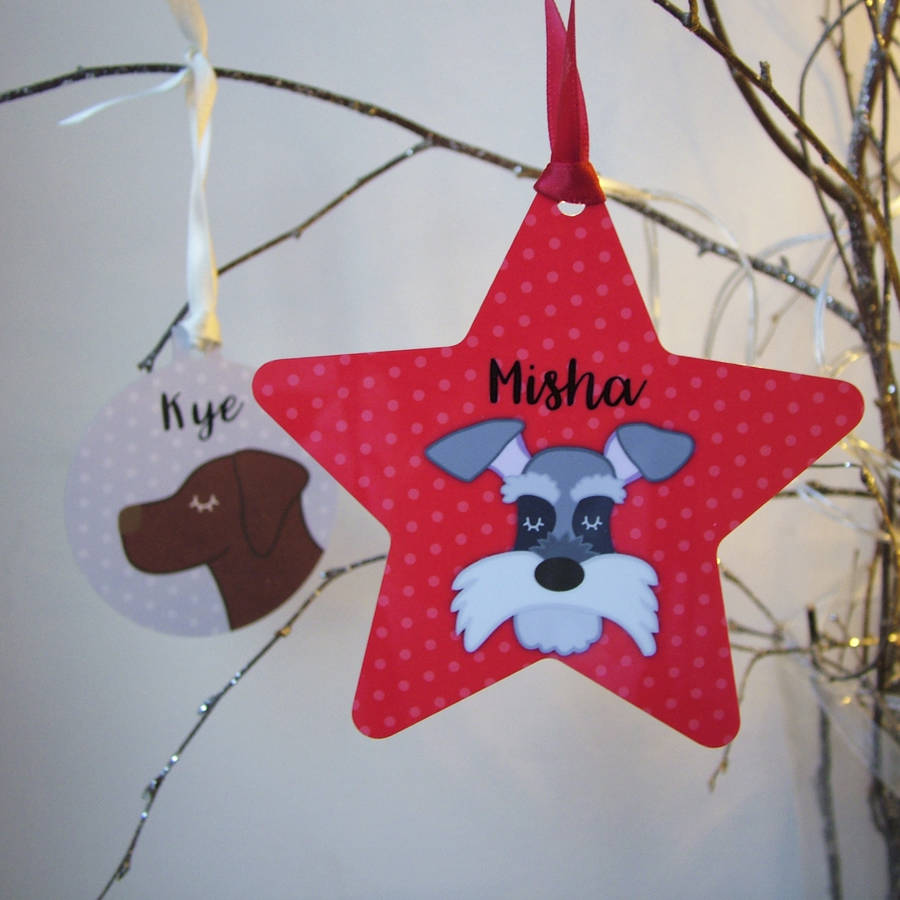 Dog Personalised Christmas Tree Decoration