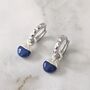 The Orb Lapis Lazuli September Birthstone Earrings, Silver, thumbnail 1 of 5
