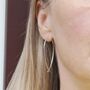 Sterling Silver Curved Hoop Earrings, thumbnail 9 of 10