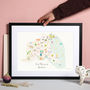 Map Of East Yorkshire Art Print, thumbnail 1 of 9