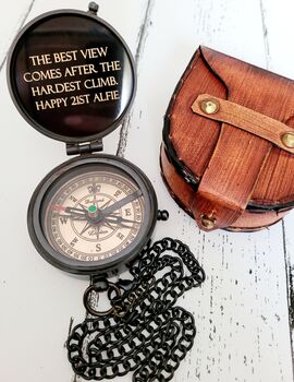 Father Of The Bride Gift, Personalised Compass, 2 of 3