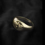 Bee Signet Ring In Gold Vermeil, thumbnail 2 of 4