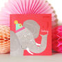 Elephant 5th Birthday Card, thumbnail 4 of 5