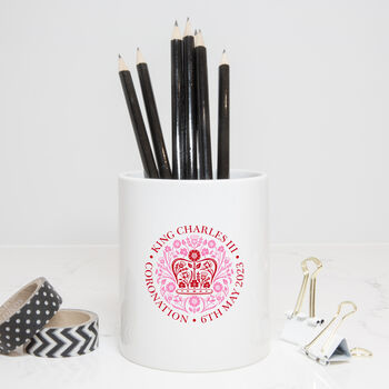 King's Coronation Pen Pot Desk Tidy, 3 of 5