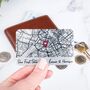 Personalised Map Valentines Card Wallet Keepsake, thumbnail 1 of 4