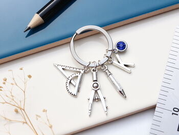 Architect Personalised Keyring Graduation Gift, Maths Keyring, 2 of 9