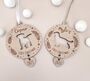 Personalised Dog Christmas Decoration Select Breed, thumbnail 1 of 7