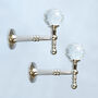 G Decor Pack Of Two Crystal Curtain Tie Backs, Chrome, thumbnail 1 of 5