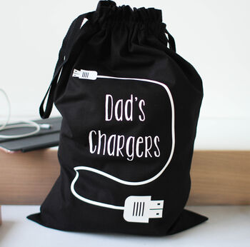 Personalised Bag For Chargers And Cables, 4 of 5