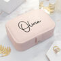 Personalised Blush Pink Jewellery Case, thumbnail 1 of 6