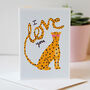 Leopard Love Valentine's Day Card, thumbnail 1 of 6