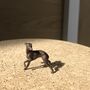 Miniature Bronze Whippet Sculpture 8th Anniversary Gift, thumbnail 7 of 11