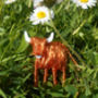 Highland Cow Brooch, thumbnail 1 of 2