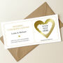 Personalised Wedding Gift Scratch To Reveal Card: Gold Heart Design, thumbnail 1 of 7