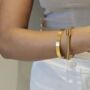 Screw Cuff Bangle Gold, thumbnail 1 of 5