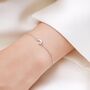 Sterling Silver Extra Tiny Crescent Moon Bracelet, thumbnail 6 of 11