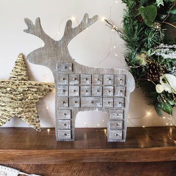 Personalised Wooden Reindeer Advent Calendar, 3 of 6