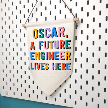 Personalised Children's Future Job Hanging Banner Sign, 10 of 11